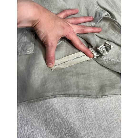 Zara Women’s Linen Top in Light Grey size S NWT Resort Wear Vacation Beachy - Picture 9 of 9
